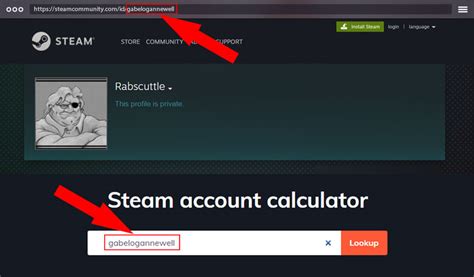Steam Calculator and SteamID Finder · SteamDB.